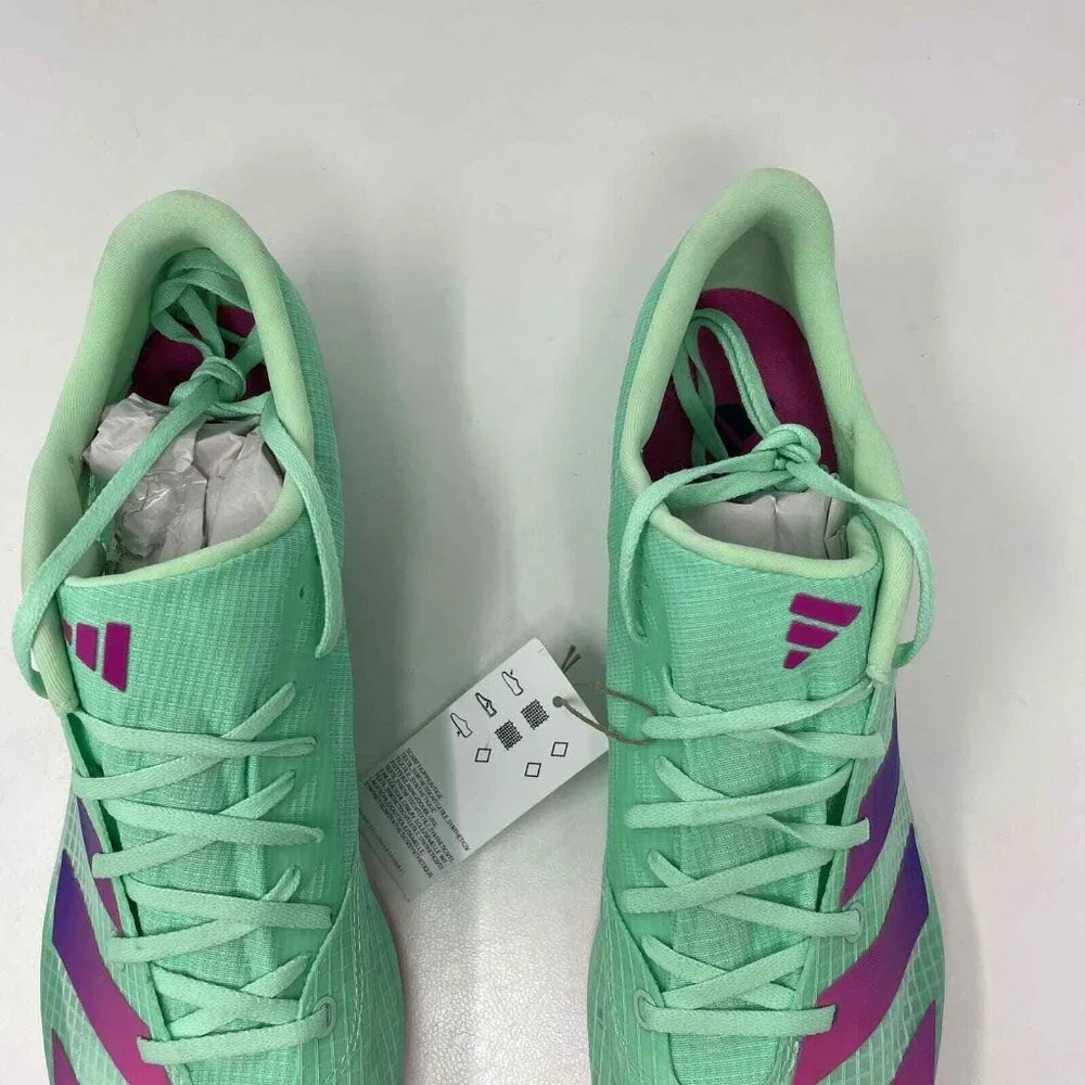 Adidas Adizero Distancestar Track Shoes Mens 11.5 GV9078 Mint Green Pink NEW - Picture 4 of 8